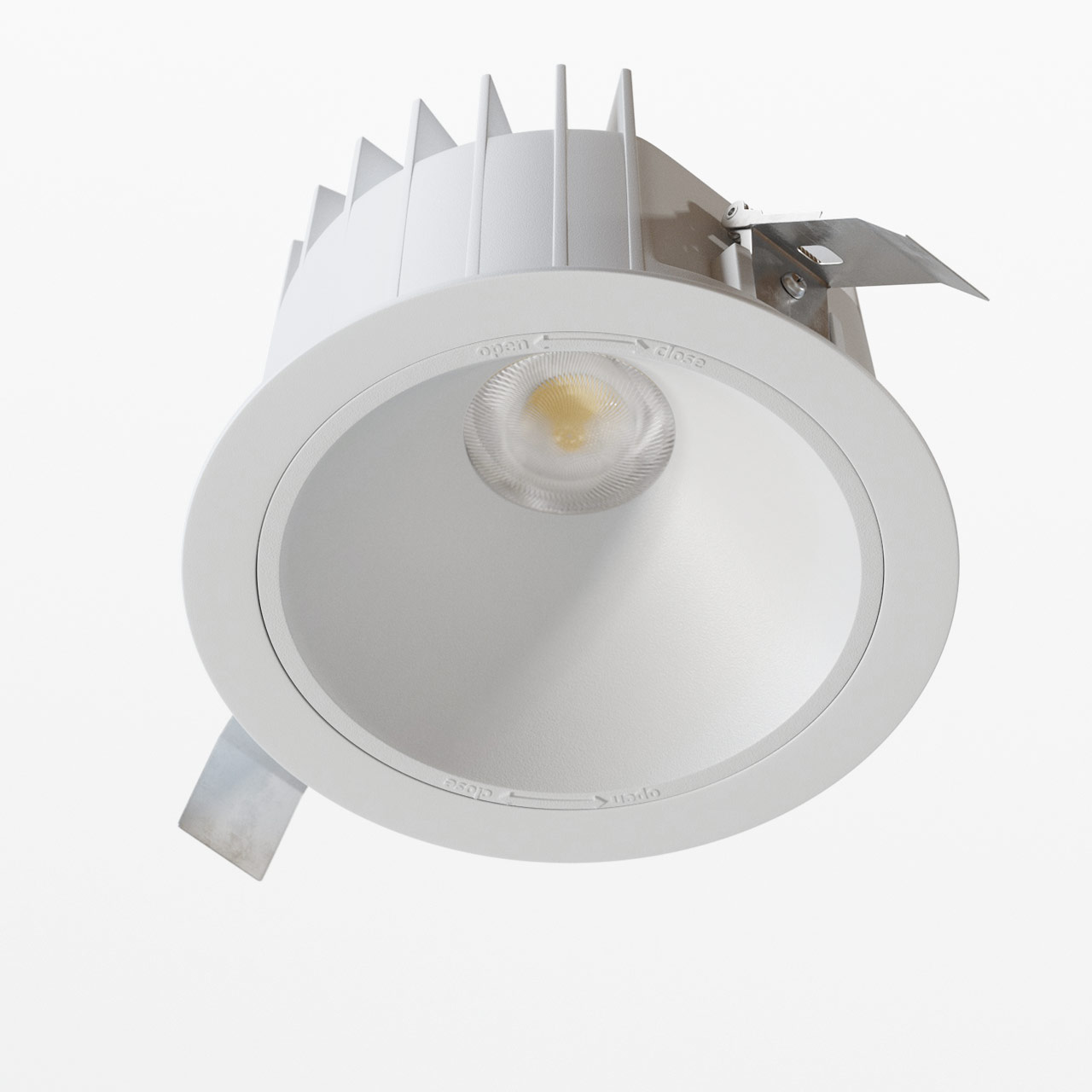 Wszechstronna i nowoczesna oprawa downlight, wyposażona w moduł COB LED o doskonałych parametrach świetlnych. Idealna do zastosowania w biurach, hotelach, restauracjach, korytarzach oraz galeriach handlowych.